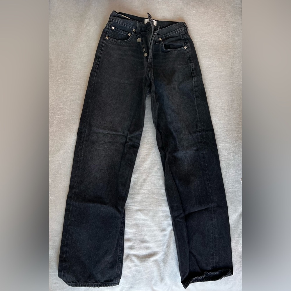 Agolde Black Criss Cross Upsized Jean (Never Worn)